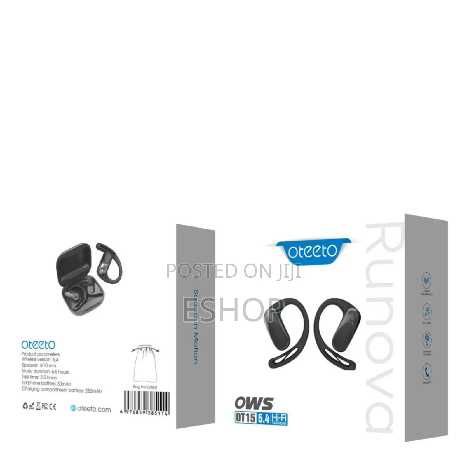 True Wireless Open-Ear Buds – Ergonomic Fit for Active Lifestyles