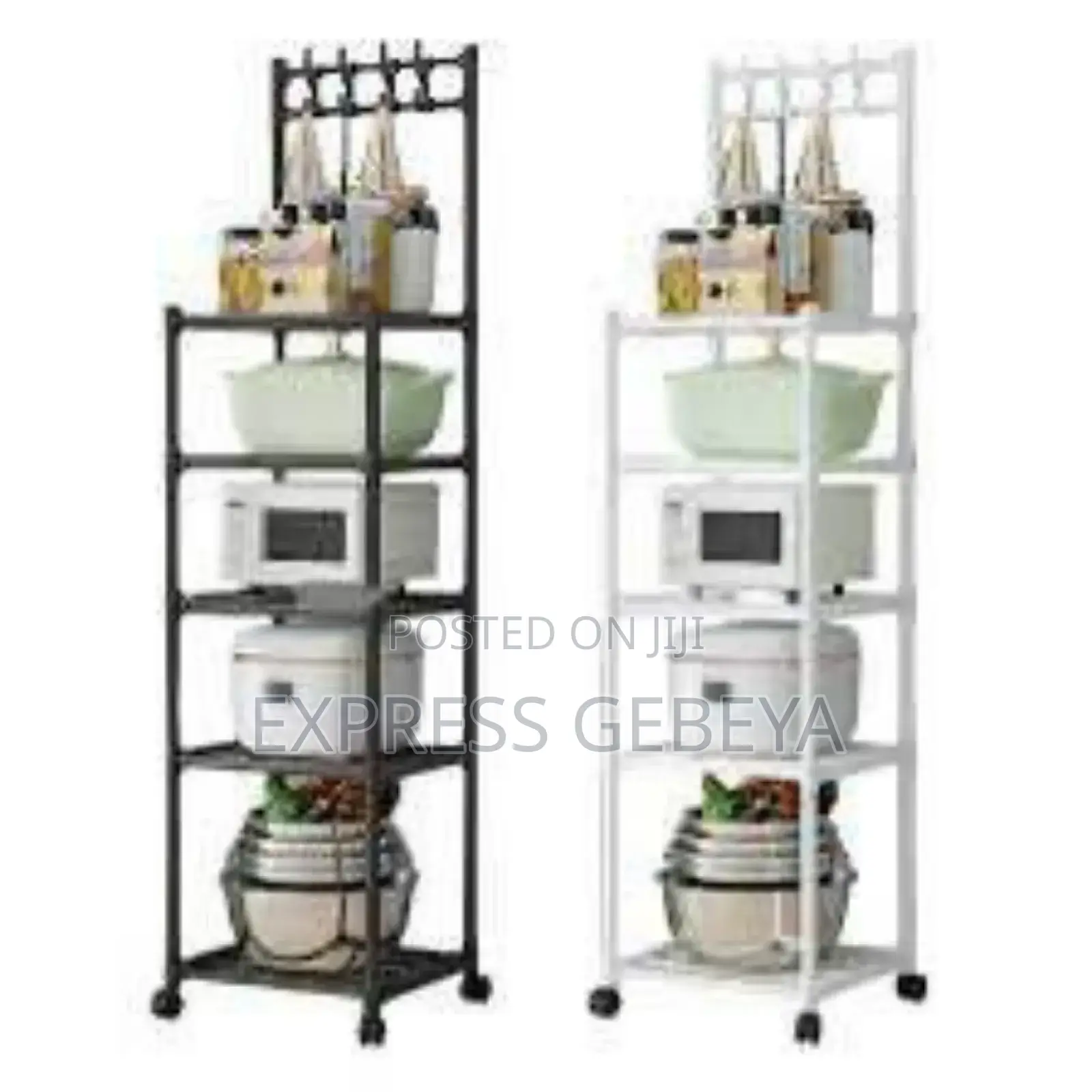 5 Layer Storage Rack With Hook የእቃ መደርደሪያ