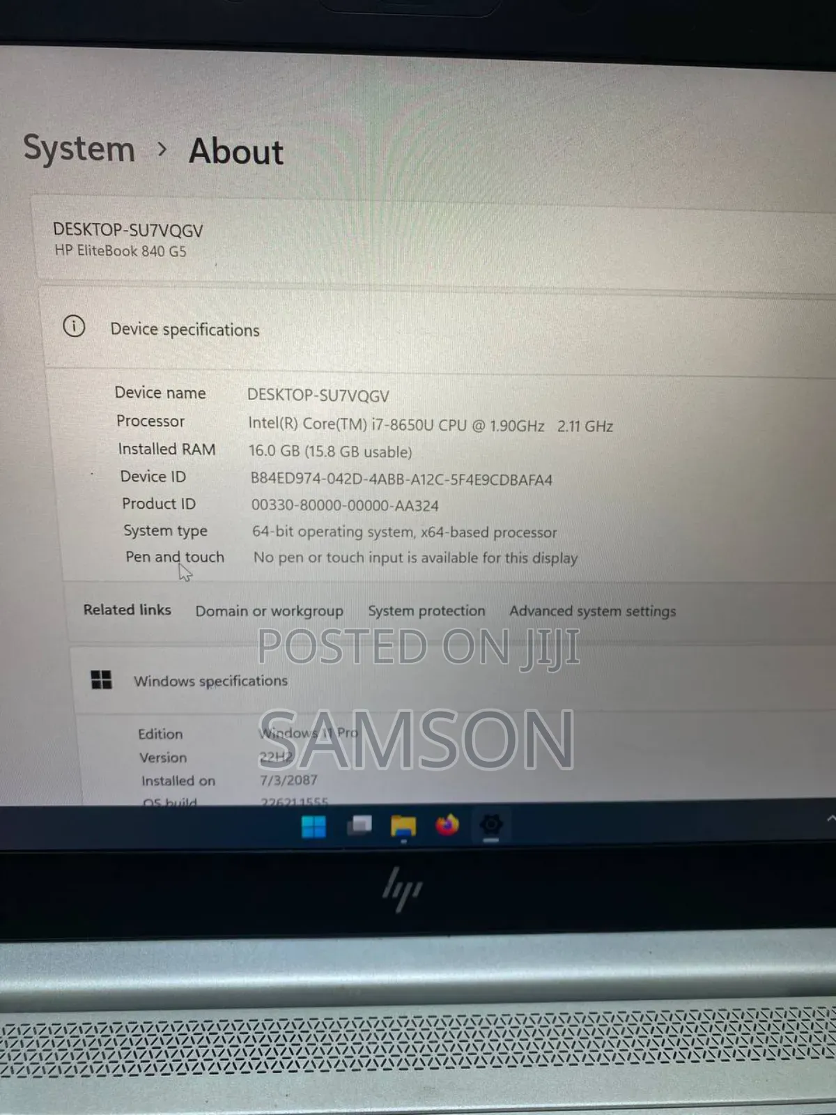 New Laptop HP EliteBook 840 G5 16GB Intel Core i7 SSD 512GB