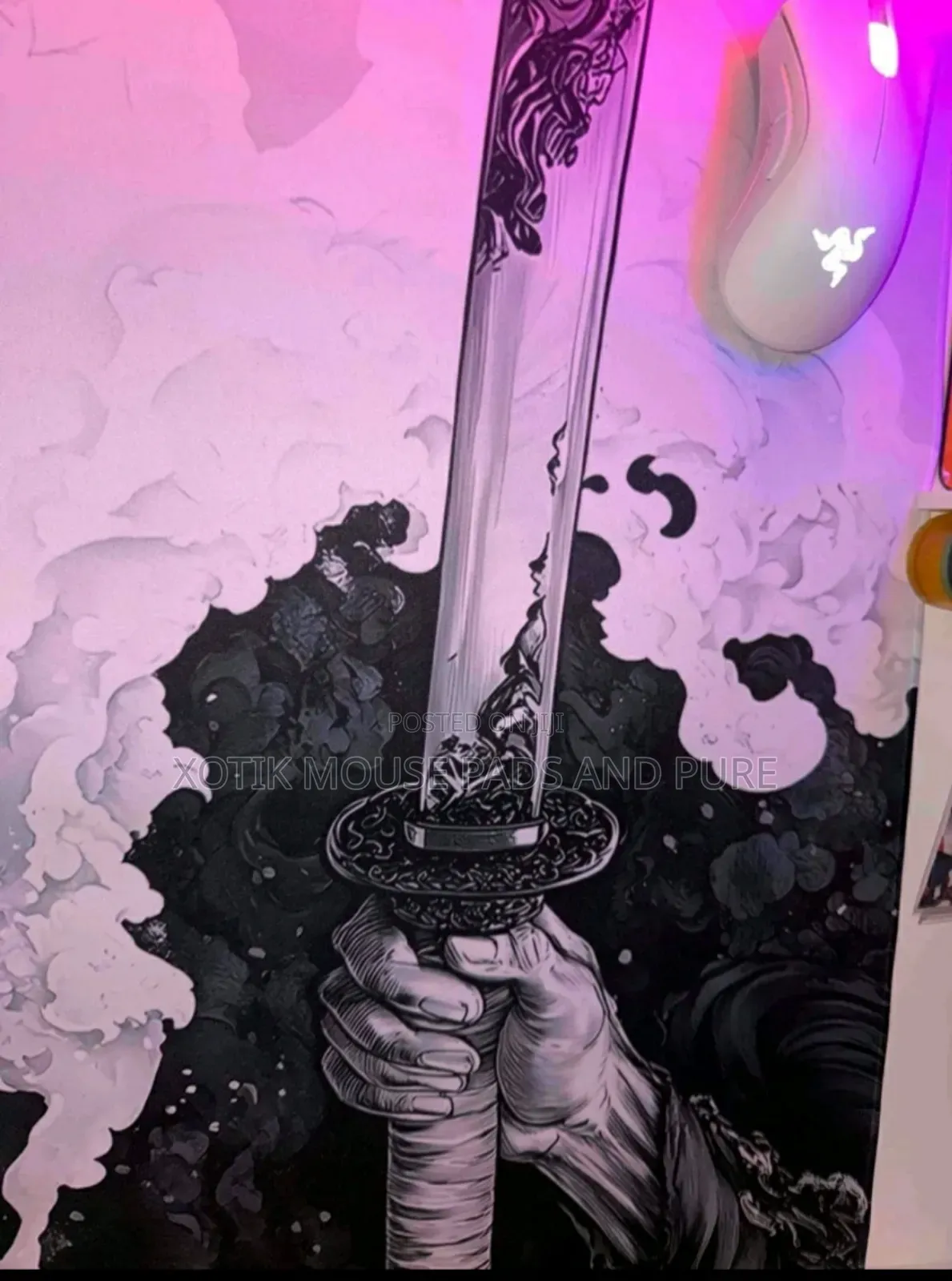 60 X 30 X 0.2cm Japanese Katana Themed Mouse Pad - Desk Mat