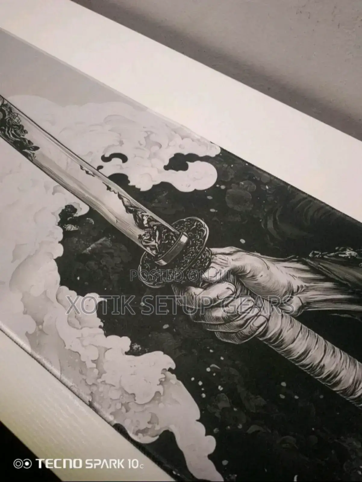 60 X 30 X 0.2cm Japanese Katana Themed Mouse Pad - Desk Mat
