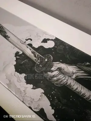 60 X 30 X 0.2cm Japanese Katana Themed Mouse Pad - Desk Mat