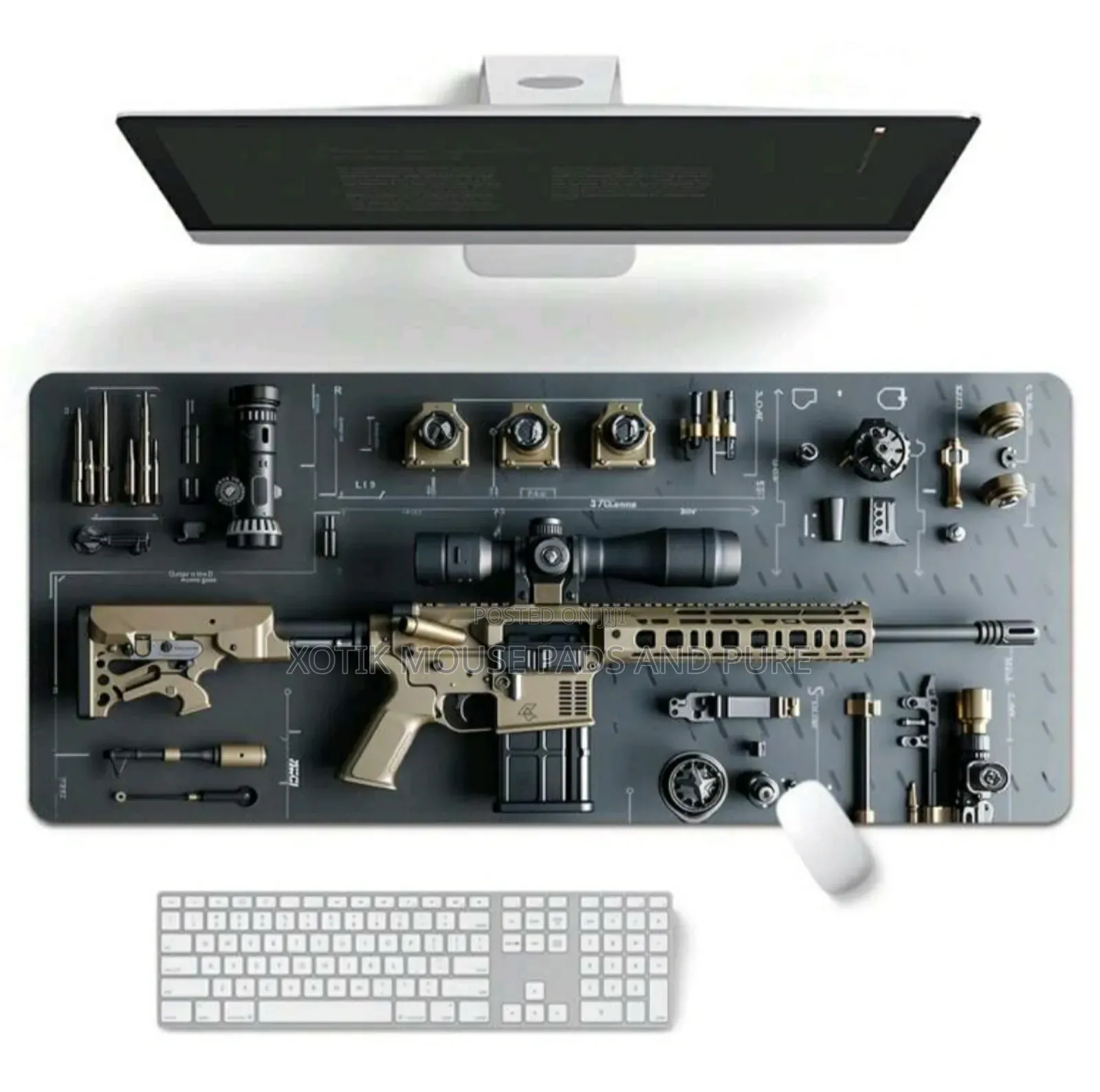 80x30x0.2cm Sig MCX Spear Rifle Themed Mouse Pad - Desk Mat