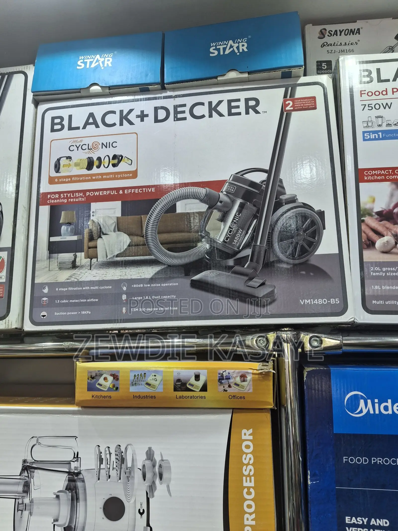 Black+Decker Bagless Vacuum Cleaner, 1480w, 1.8l Capacity, Vm1480