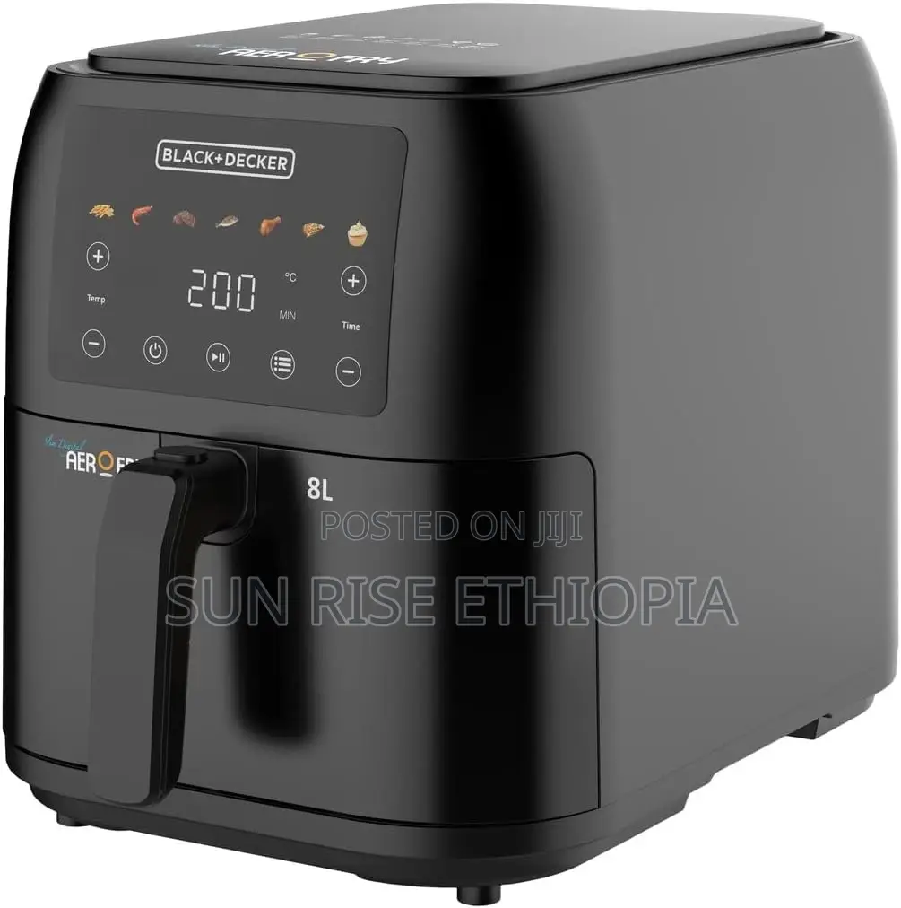 Black+Decker Digital Air Fryer, 1700w, 8 Liter Saf80-B5