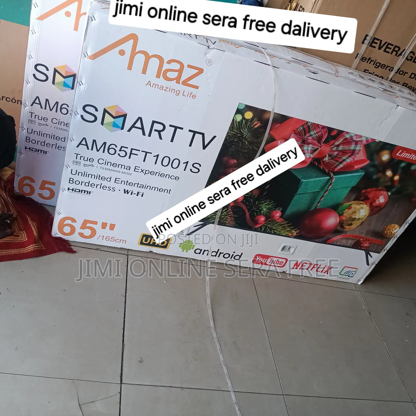 Amaz Smart Dubel Gelass Tv 65 Inch Andraid Tv 2025 Model