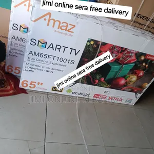 Amaz Smart Dubel Gelass Tv 65 Inch Andraid Tv 2025 Model