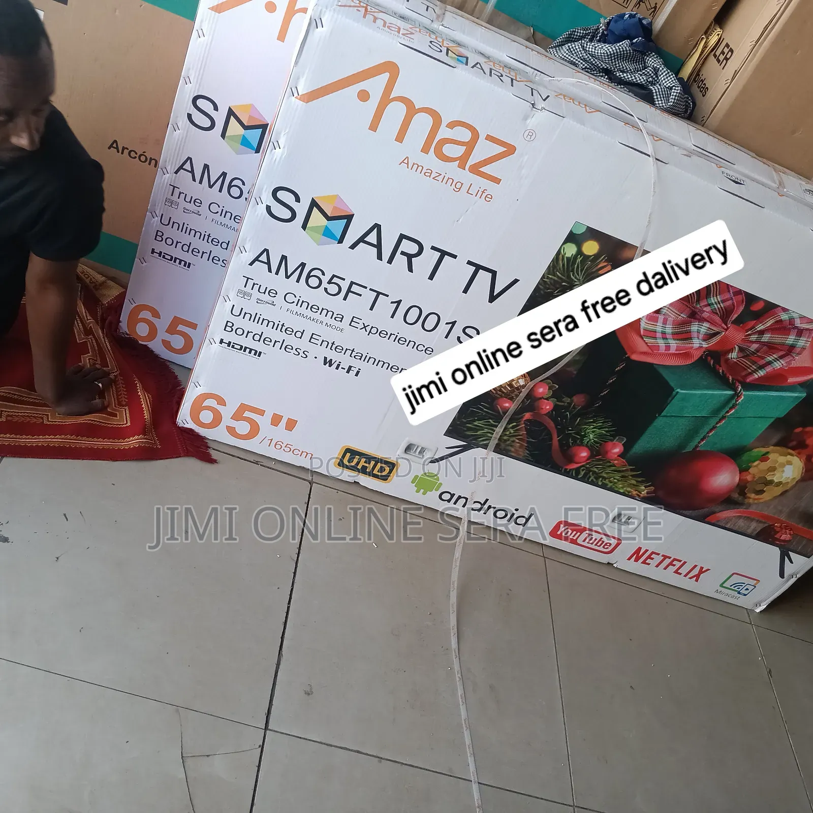 Amaz Smart Dubel Gelass Tv 65 Inch Andraid Tv 2025 Model