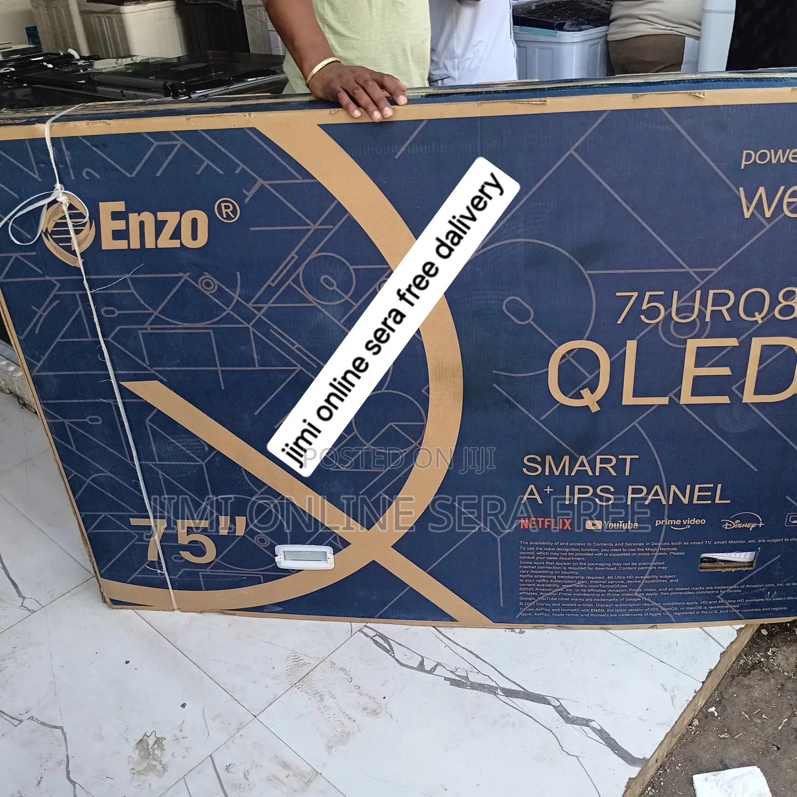 Enzo Smart Qled Tv75inch Andraid Framless Tv 2025 We Bos New Altra