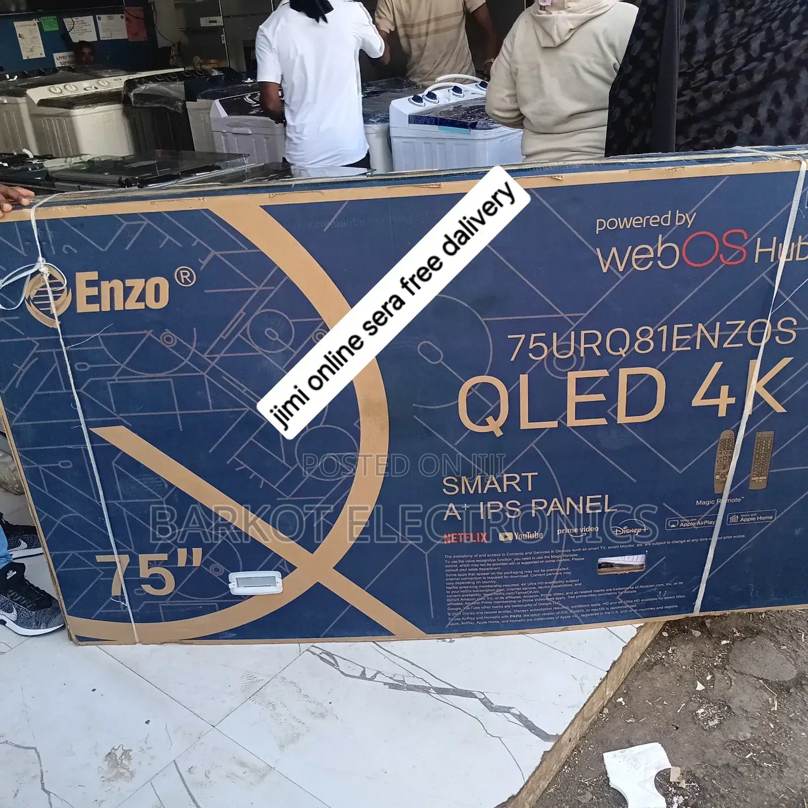 Enzo Smart Qled Tv75inch Andraid Framless Tv 2025 We Bos New Altra