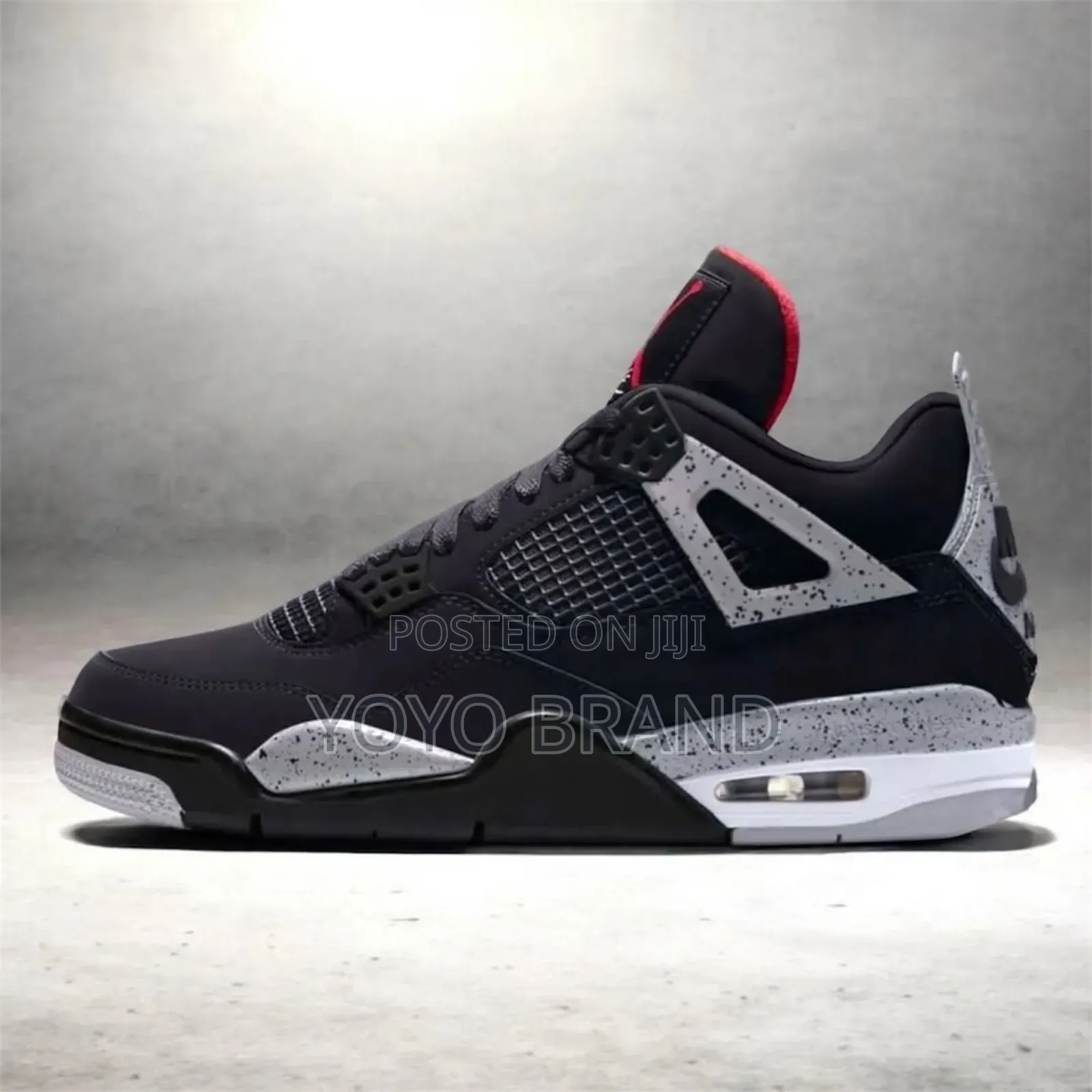 Nike Air Jordan 4 Retro Sneakers Black/Cemnet Color Fashion Sneaker