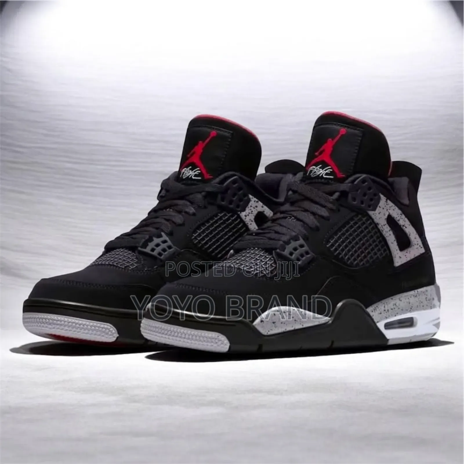 Nike Air Jordan 4 Retro Sneakers Black/Cemnet Color Fashion Sneaker
