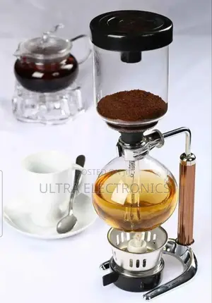 Siphon Coffee Maker, Designed for Theatrical Brewing.