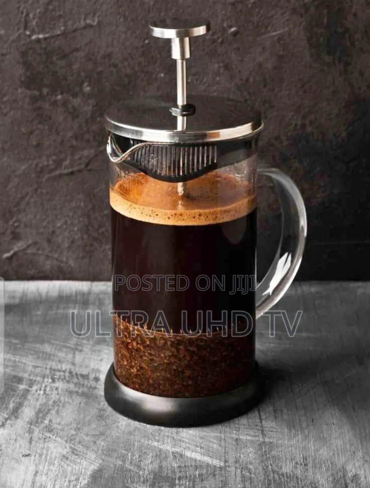 French Press Coffee Maker, Also Known As A Press Pot Or Plunger Pot.