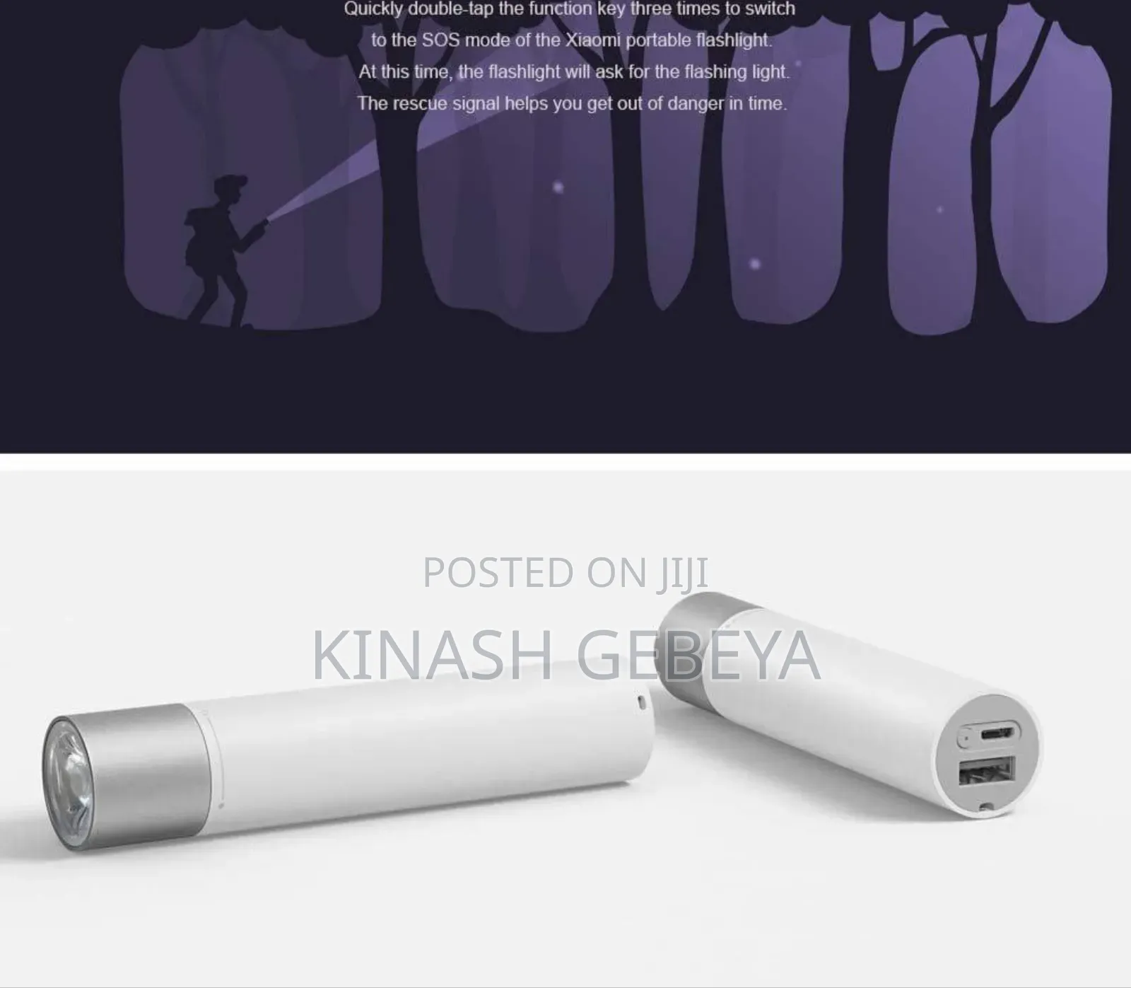 2in1 High Quality Mi Power Bank With Flash Light