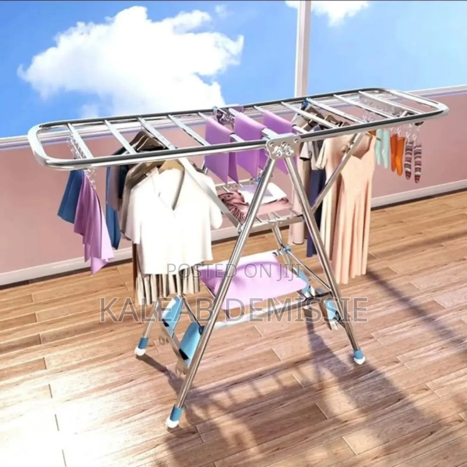 Aluminum Cloth Drying Stand የአልሙኒየም ልብስ ማስጪያ