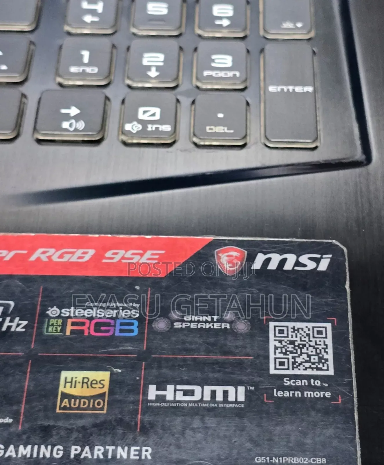 New Laptop MSI MSI Sword 15 16GB Intel Core I7 SSD 512GB