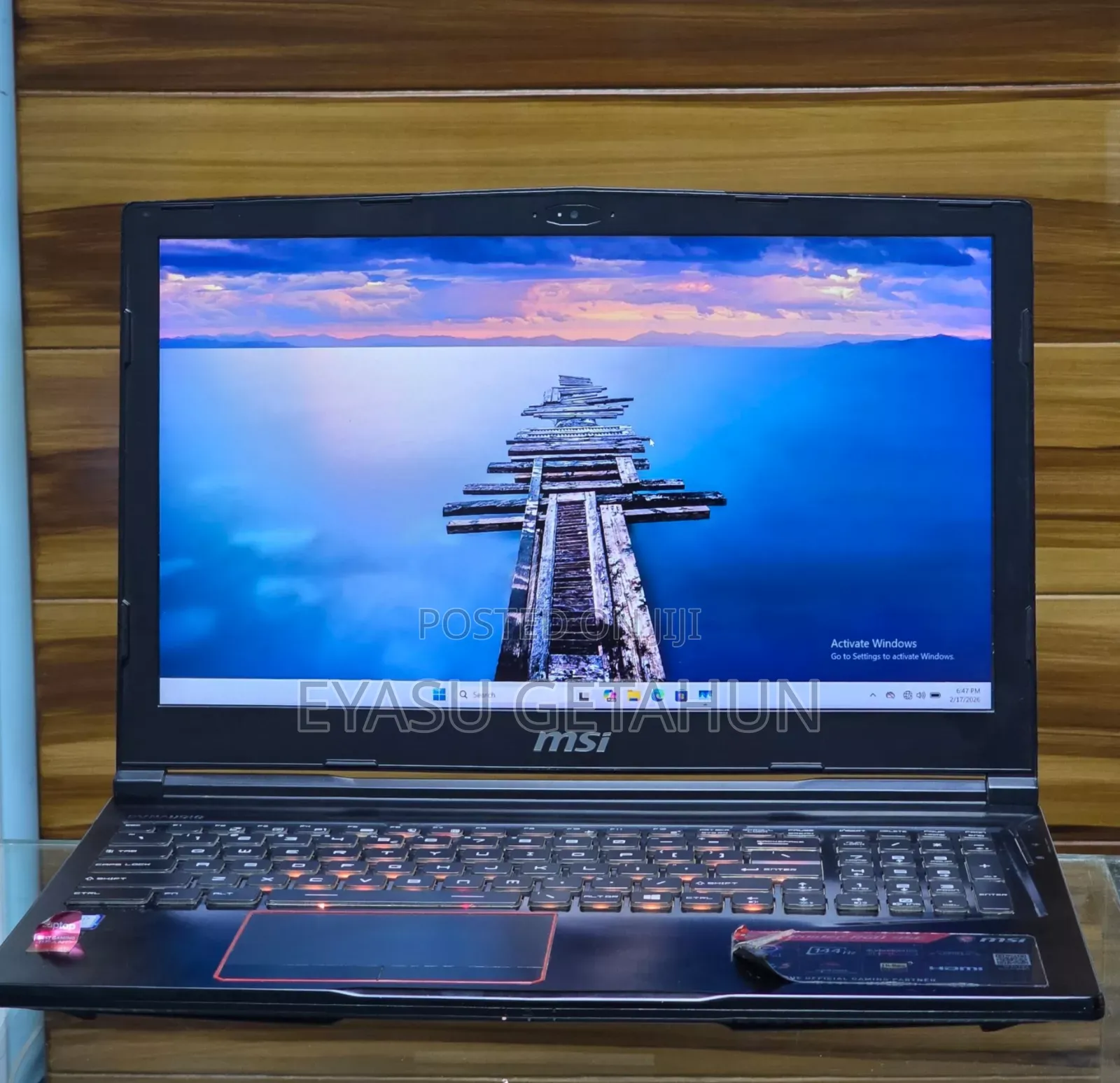 New Laptop MSI MSI Sword 15 16GB Intel Core I7 SSD 512GB