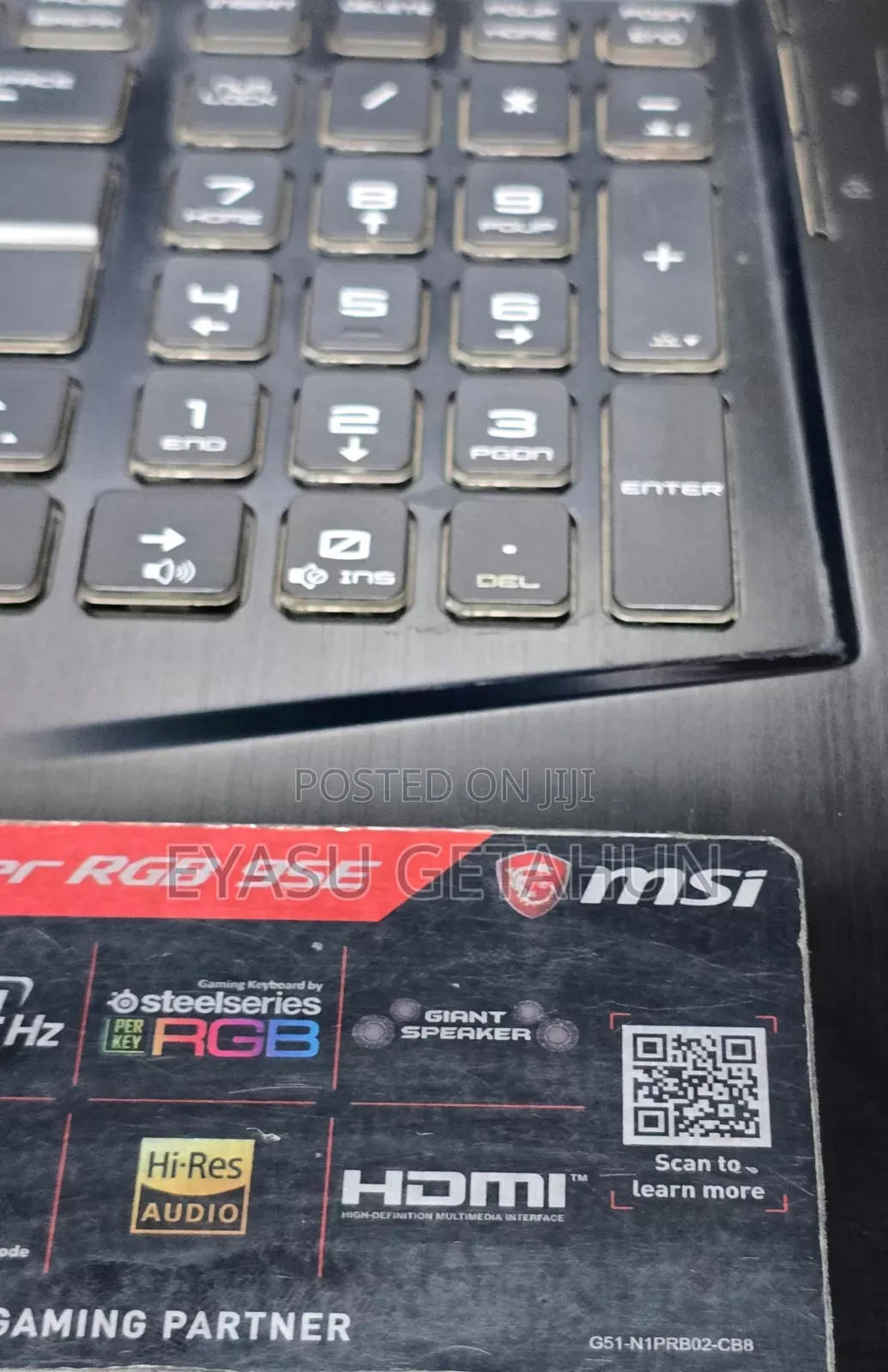 New Laptop MSI MSI Sword 15 16GB Intel Core I7 SSD 512GB