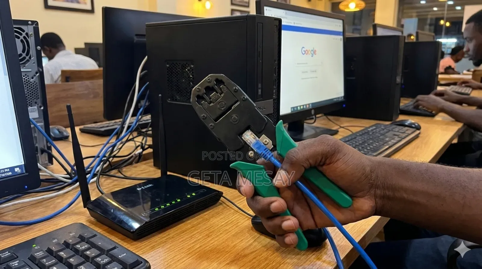 Crimping Tool Rj45,11,12 Network Cable Cut, Stripper, Crimper Kit