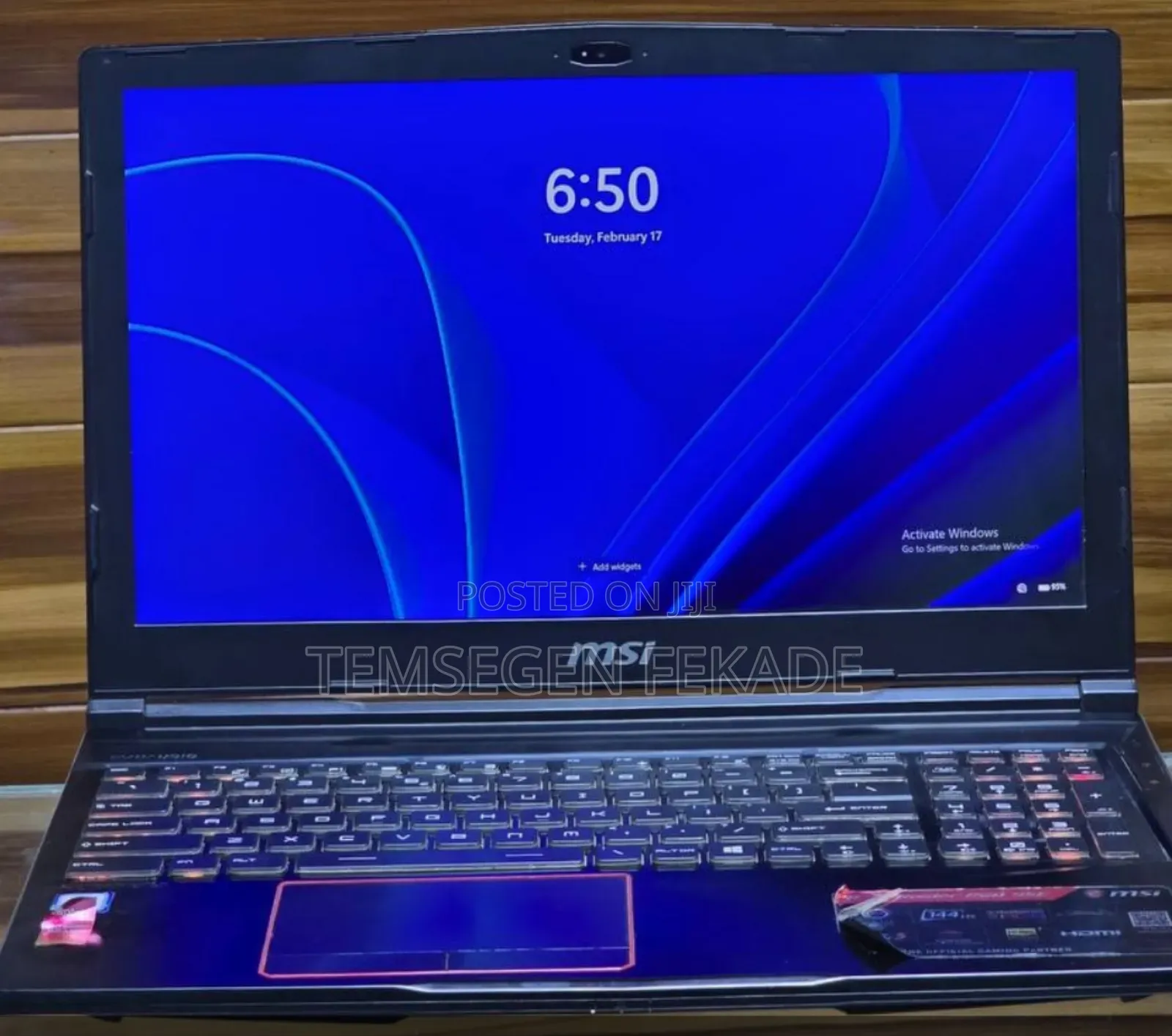 New Laptop MSI Katana 15 16GB Intel Core I7 SSD 512GB