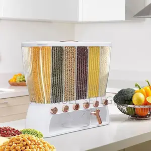 Clear Six-Grid Dry Food Dispenser