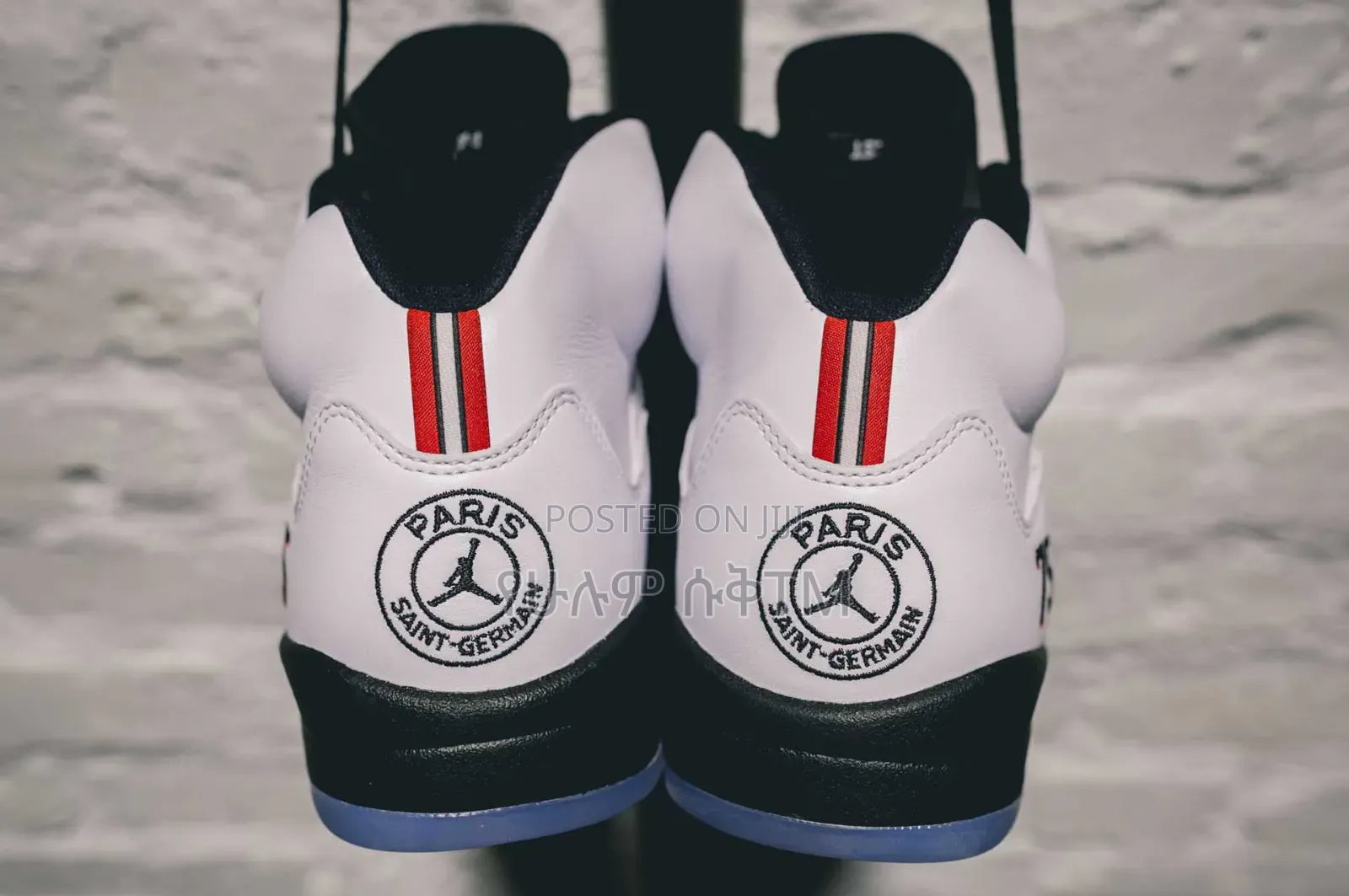 Air Jordan 5 Retro X PSG 'Black/White' Men's Shoes