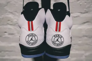 Air Jordan 5 Retro X PSG 'Black/White' Men's Shoes