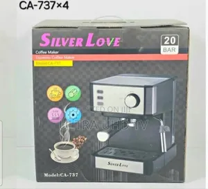 Coffee Maker. Silver Love Semi-Automatic Espresso Coffee Maker.
