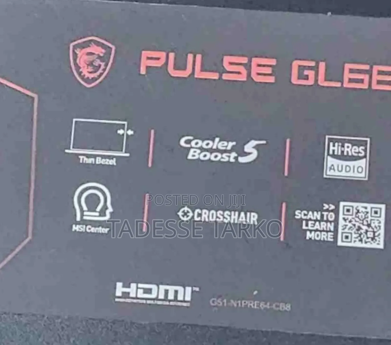 New Laptop MSI Pulse GL66 16GB Intel Core I7 SSD 512GB
