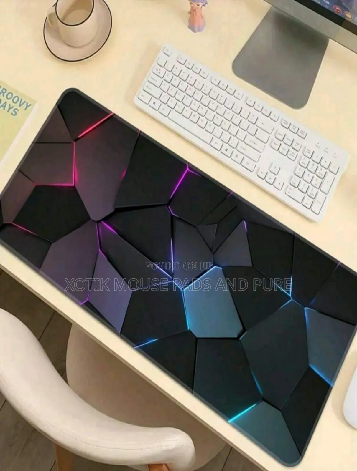 80 X 30 X 0.2cm Geometric Pattern Themed Mouse Pad - Desk Mat