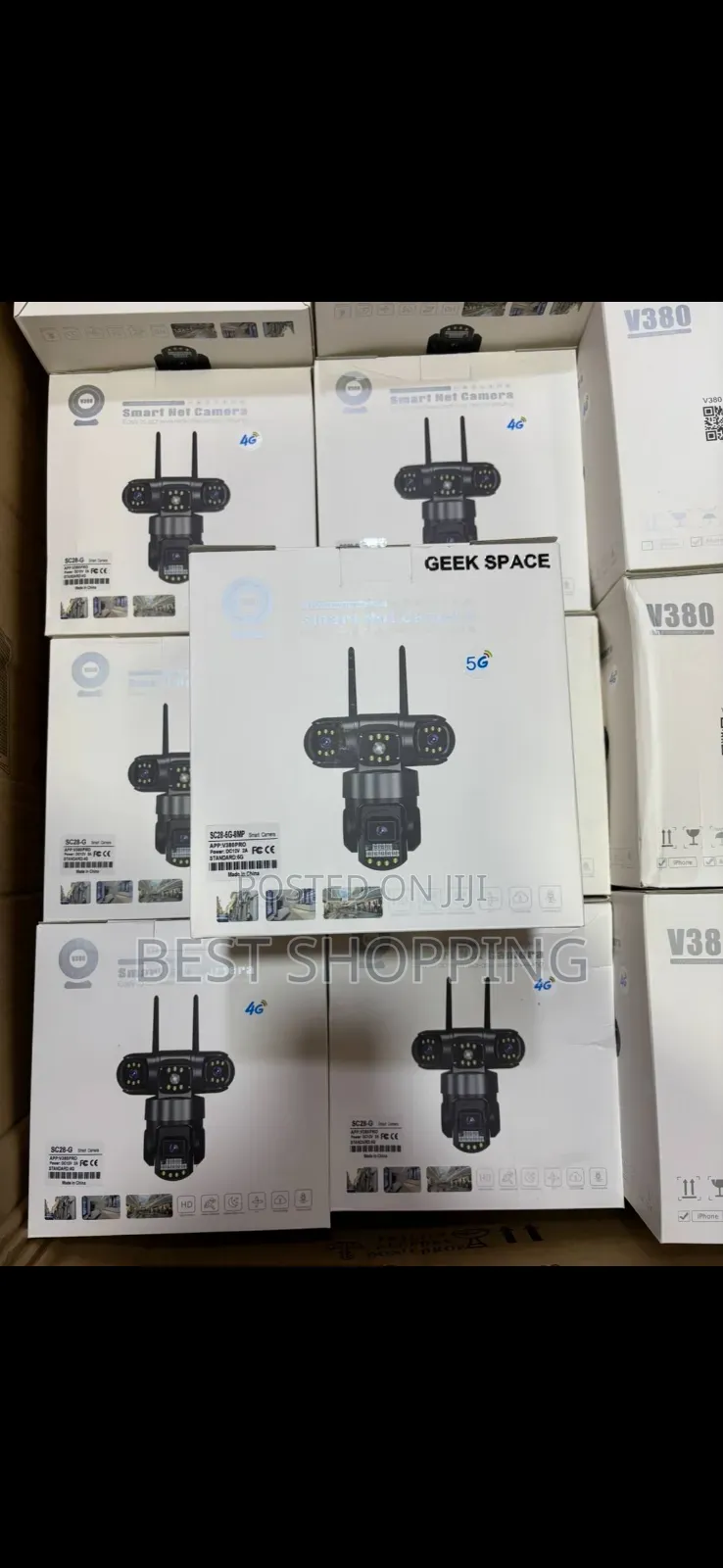 Geek Four Lens Sim Supporter Wifi Security Camera 4 ሌንስ በሲም ኢንተርኔት