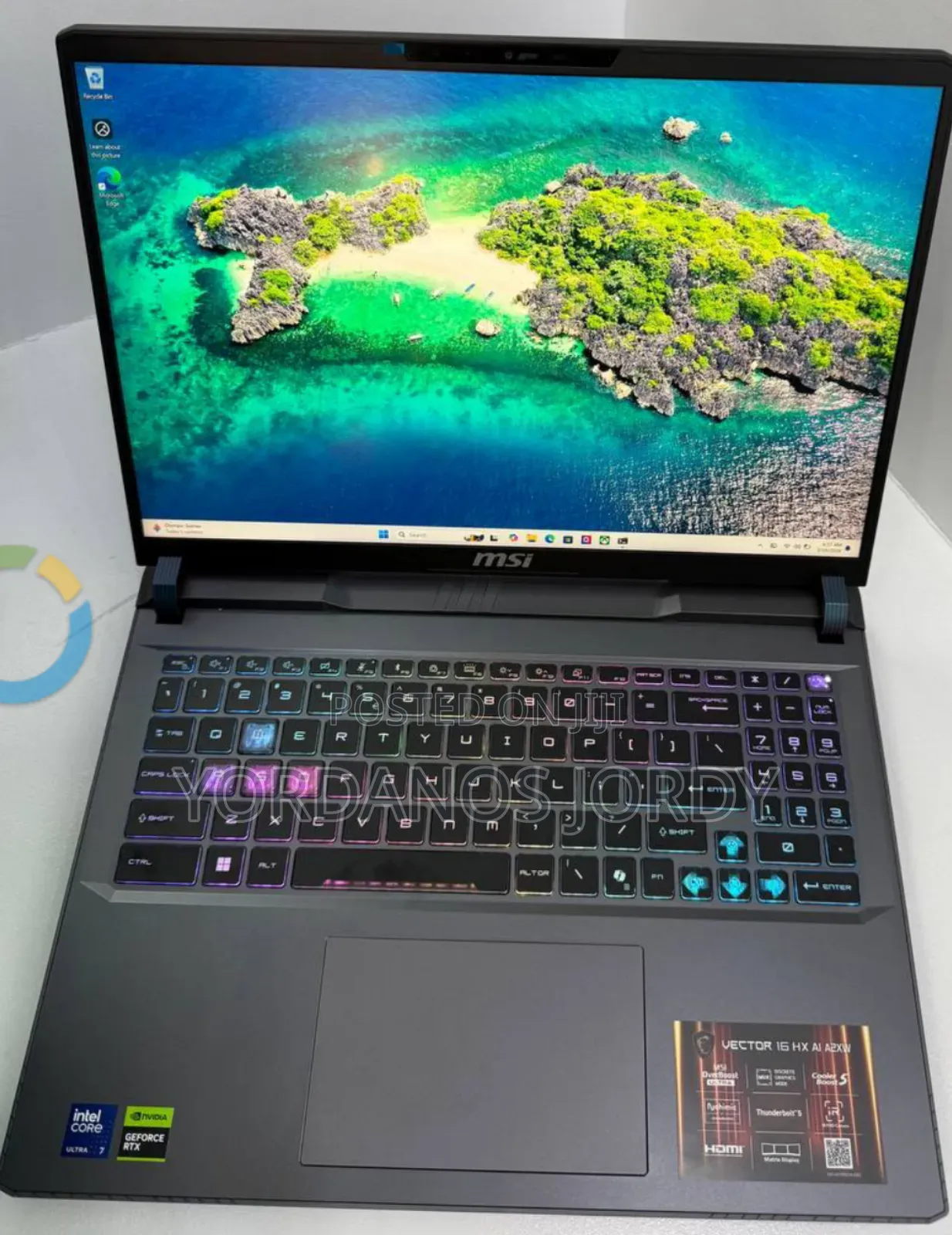 New Laptop MSI Vector 16 HX AI A2XWIG 32GB Intel Core Ultra 7 SSD 512GB