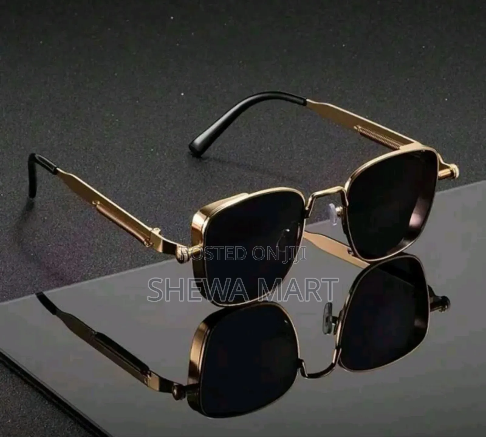 Fashionable New Metal Spring Punk Style Oversized Glasses, Ideal For