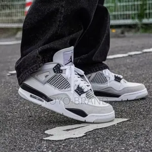 Nike Air Jordan 4 Military Black Unisex Fashion Sneaker