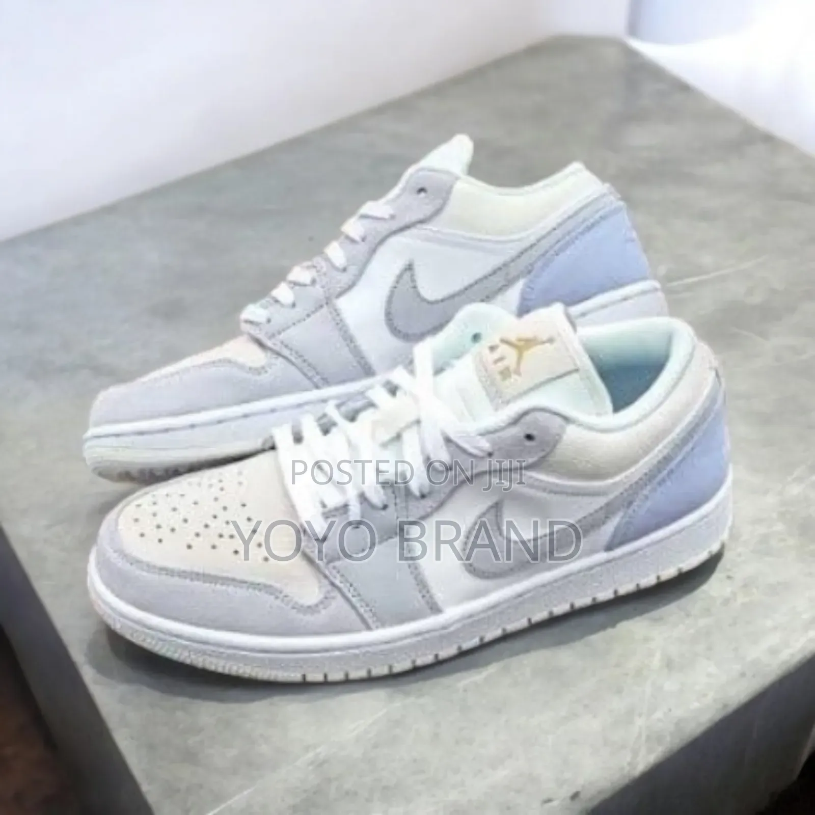 Nike Air Jordan 1 Low ’Paris’ Sky Gray Unisex Fashion Shoes