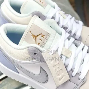 Nike Air Jordan 1 Low ’Paris’ Sky Gray Unisex Fashion Shoes