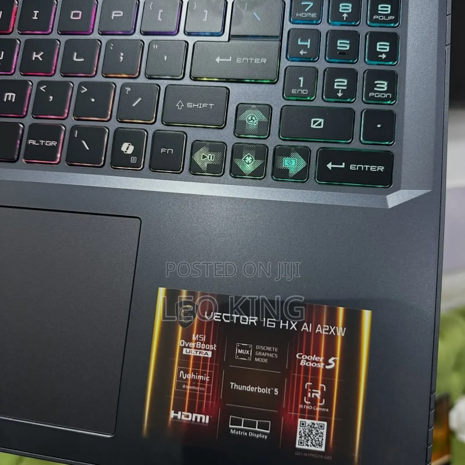 New Laptop MSI Vector 16 HX AI A2XWIG 32GB Intel Core Ultra 7 SSD 512GB