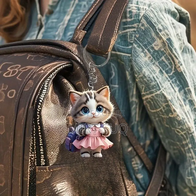 2d Acrylic Pet Keychain