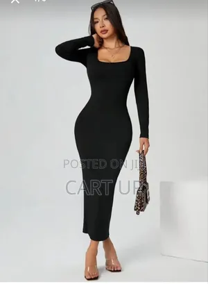 Long Sleeve Lycra Long Dress