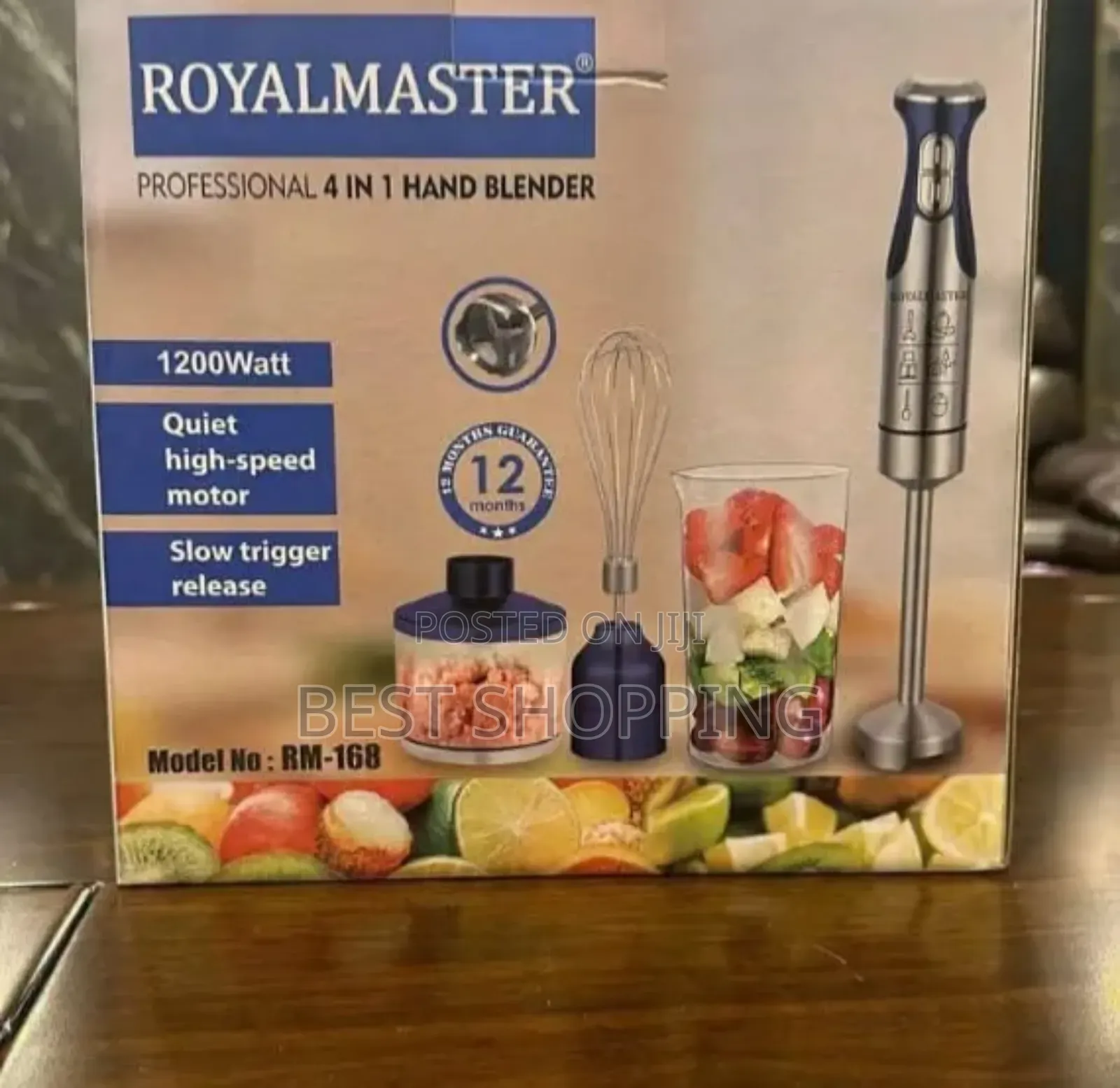 Royalmaster 4 in 1 Hand Blender 1200 Watts