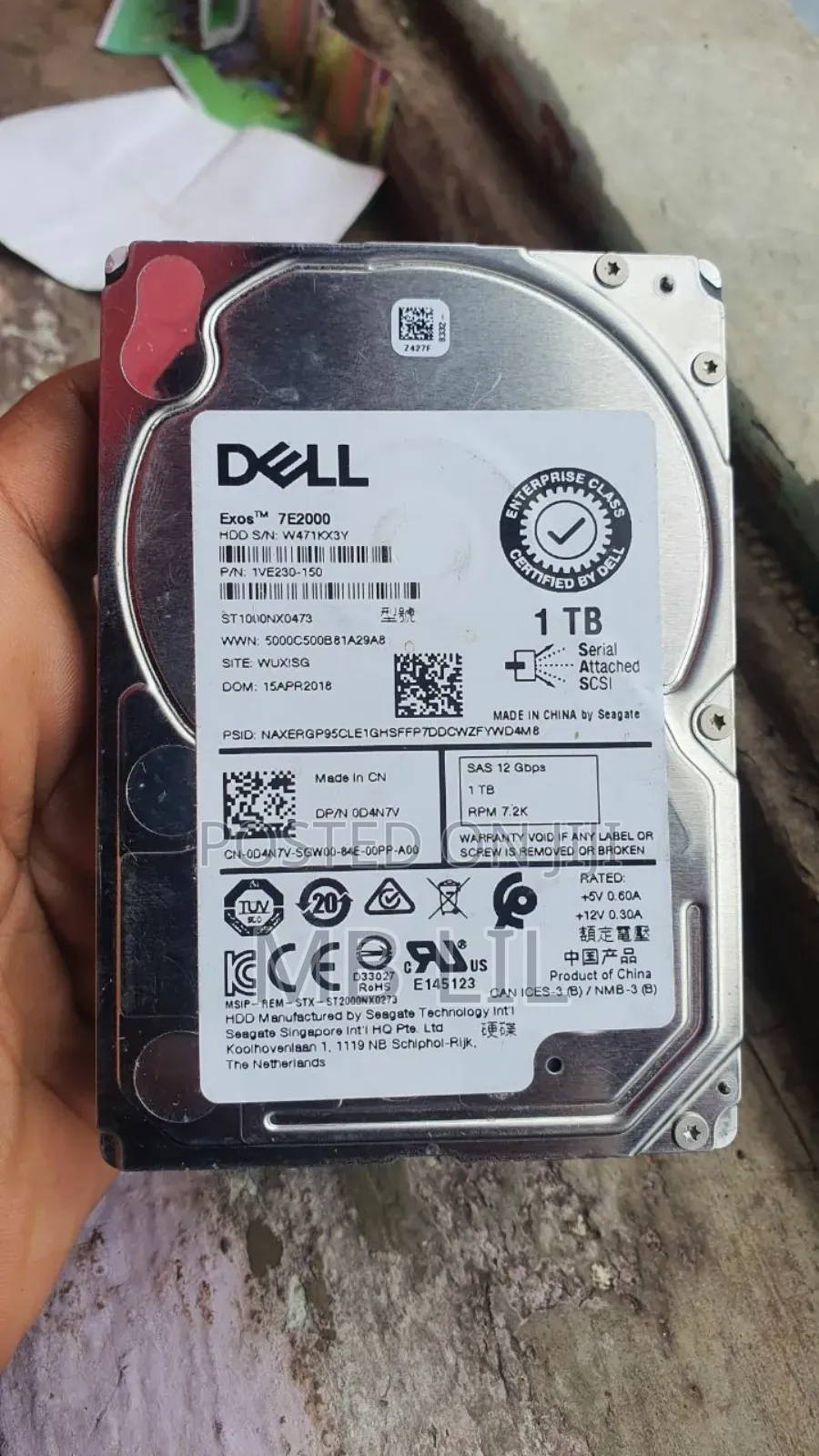 Hard Disk Dell 1tb 12gbps 2.5 Enterprise