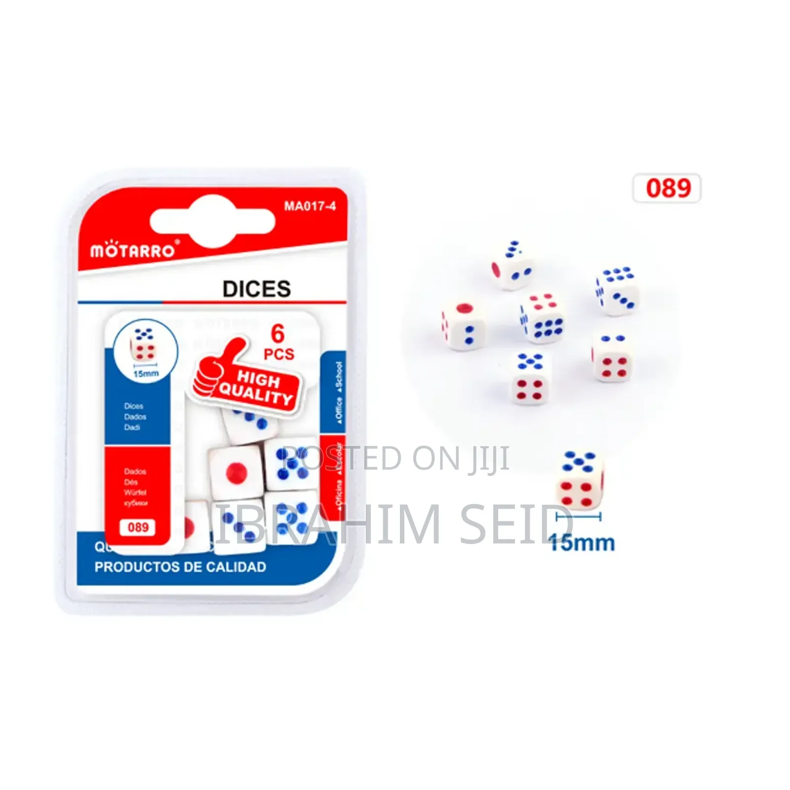 Motarro Brand Dice, Specifically the Ma017-6 Model