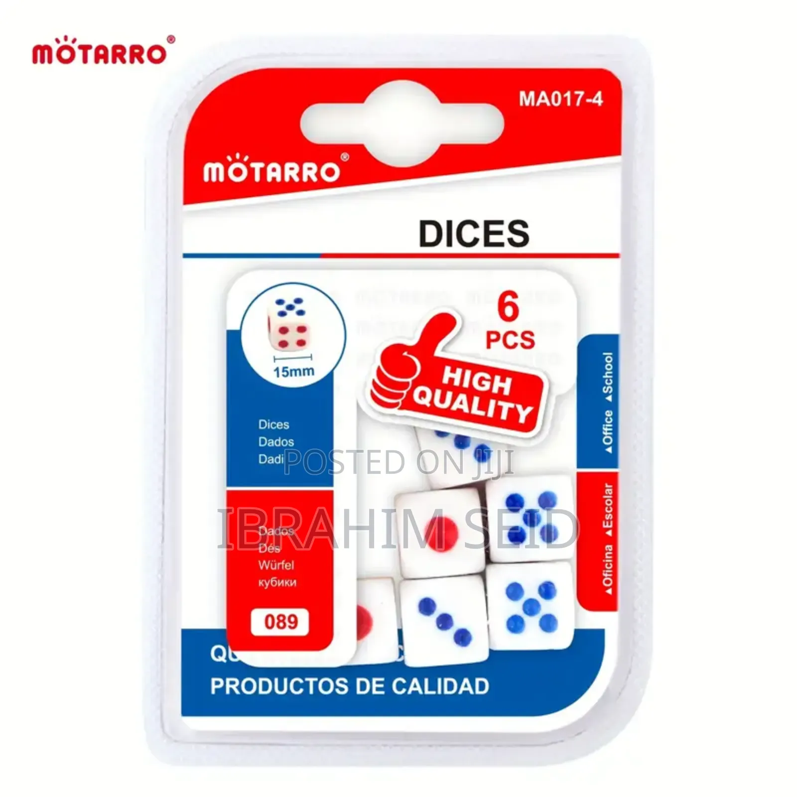 Motarro Brand Dice, Specifically the Ma017-6 Model