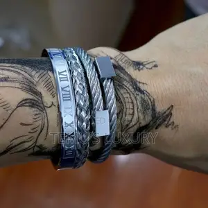 Titanium Steel All Black Twist Bracelet