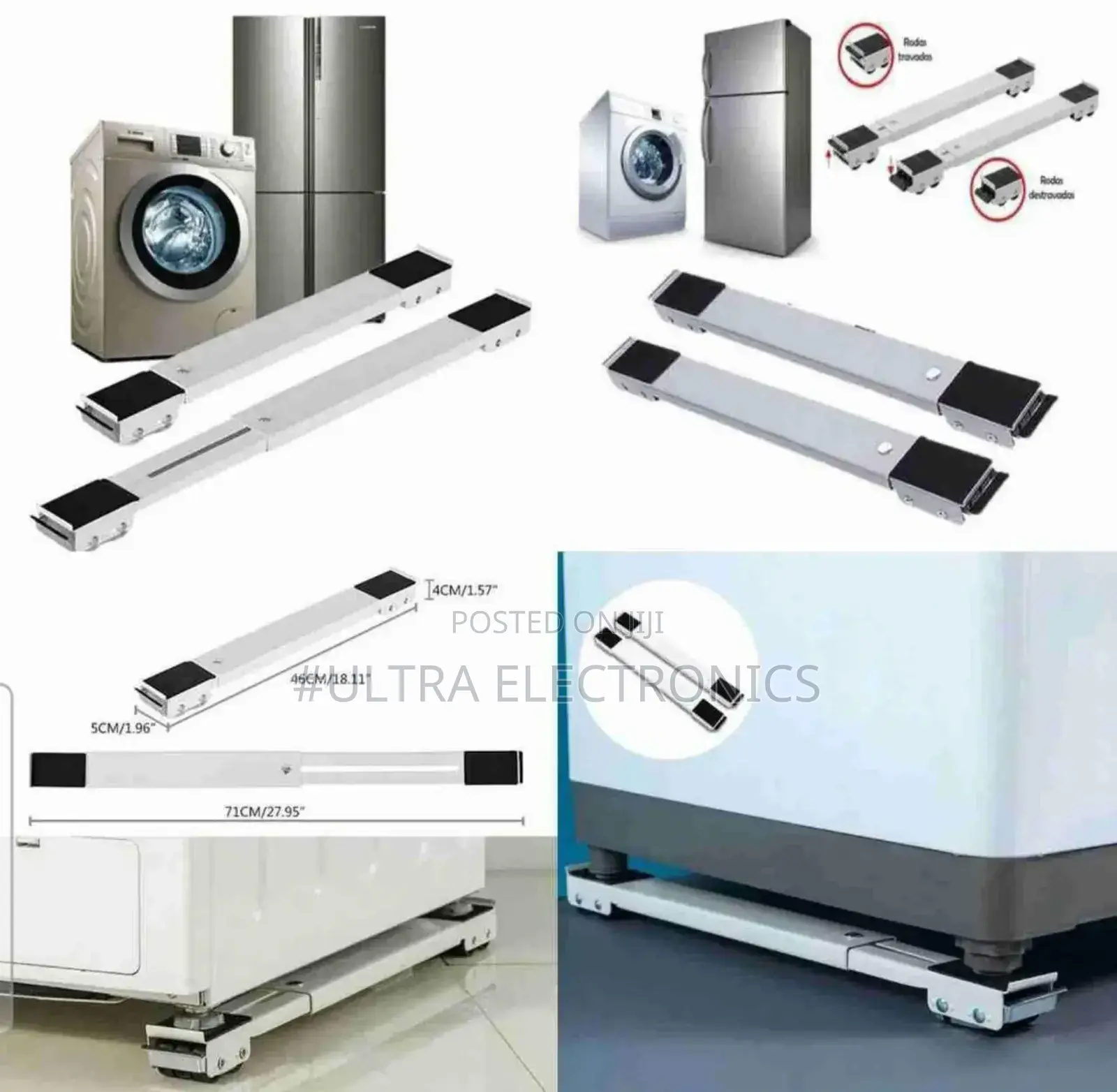ፍሪጅ ማስቀመጫ Adjustable Mobile Base Designed For