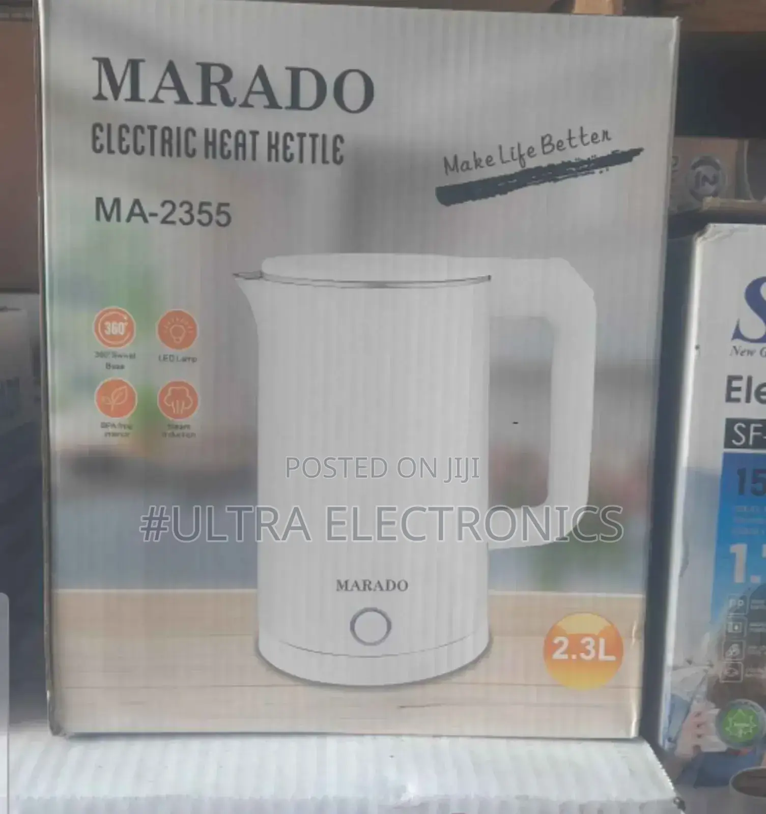 Kettle Marado Electric Heat Kettle (Model: Ma-2355).