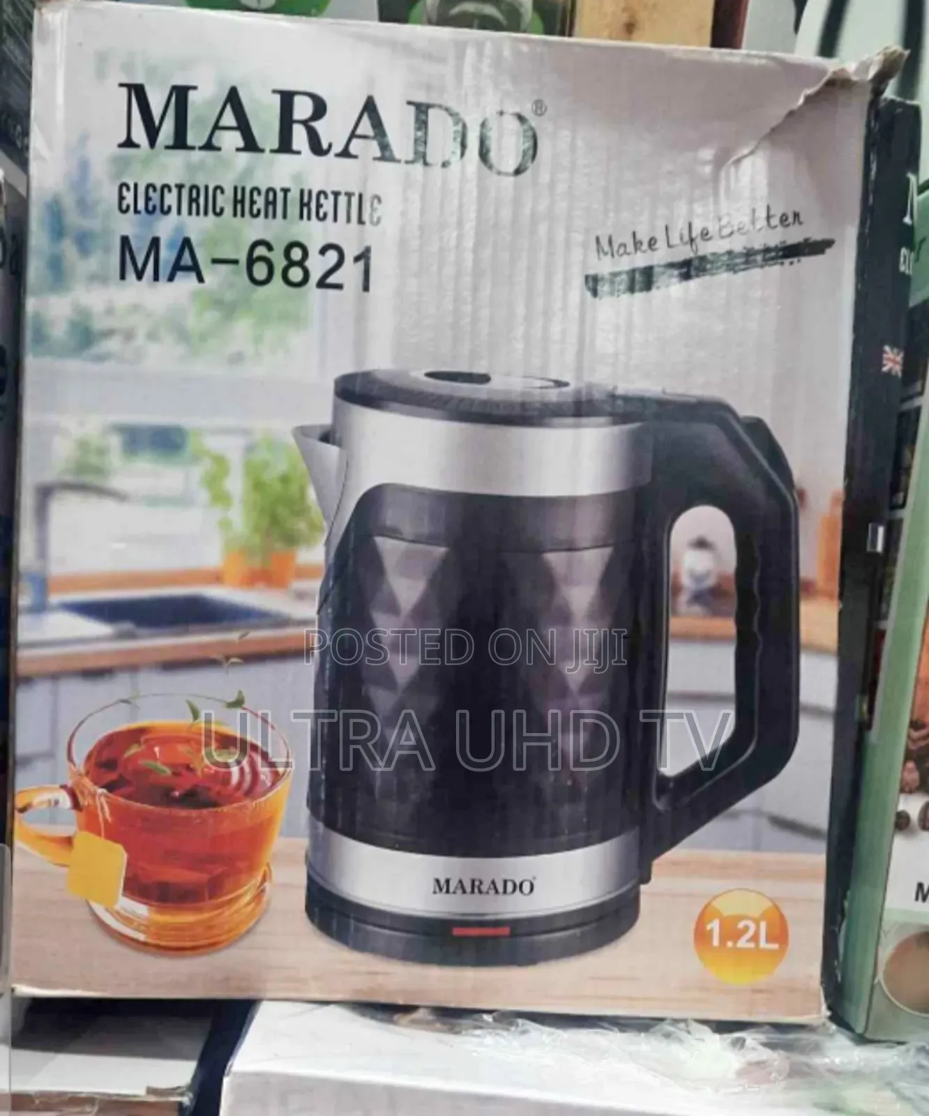 Marado Electric Heat Kettle, Model Ma-6821. Capacity: 1.2 Liters.
