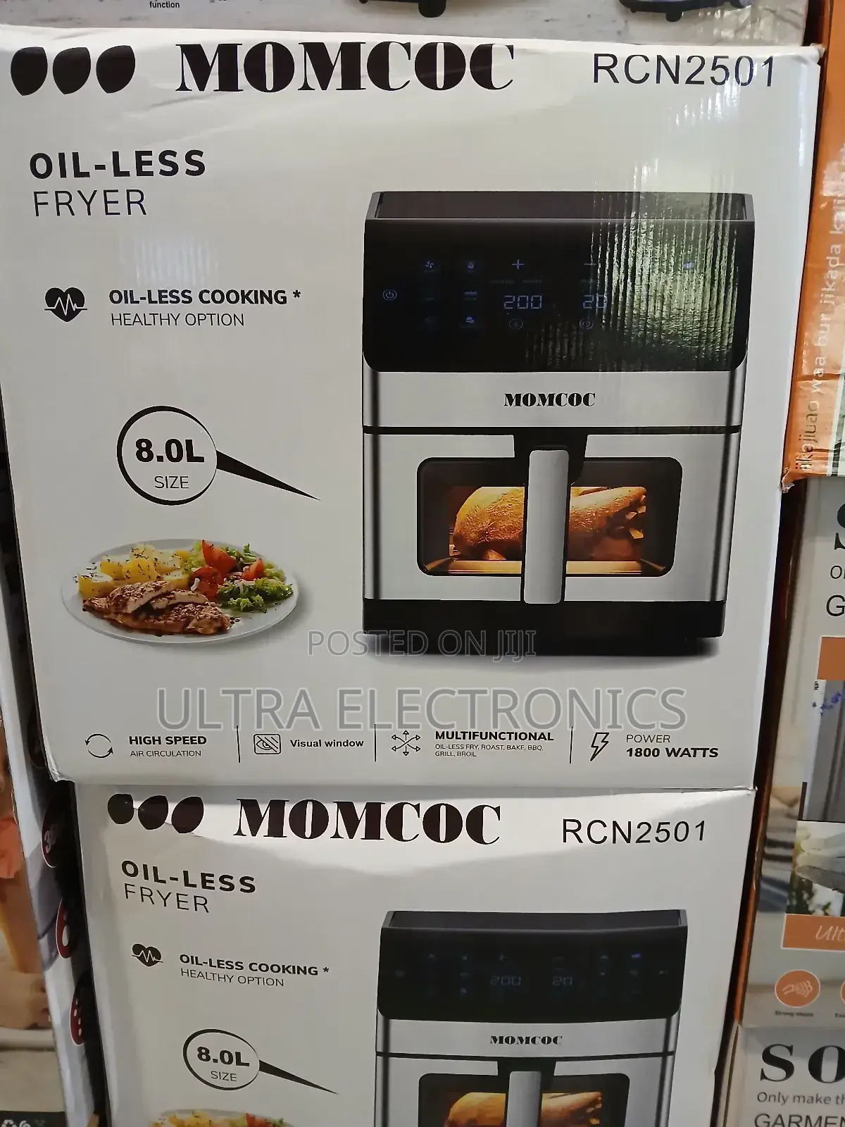 Momcoc Rcn2501 Oil-Less Fryer. Capacity: 8.0 Liters.