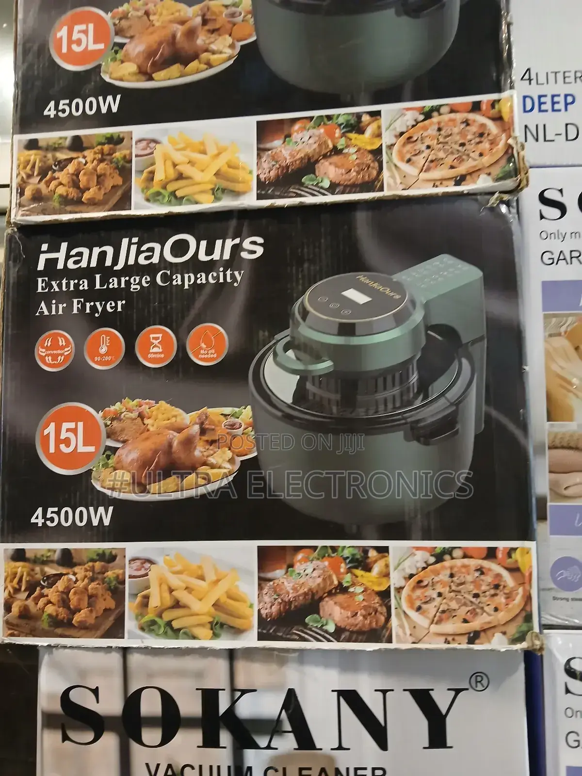 Hanjiaours Extra Large Capacity Air Fryer. Capacity: 15 Liters